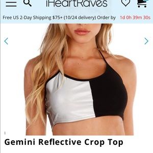 Reflective rave halter top